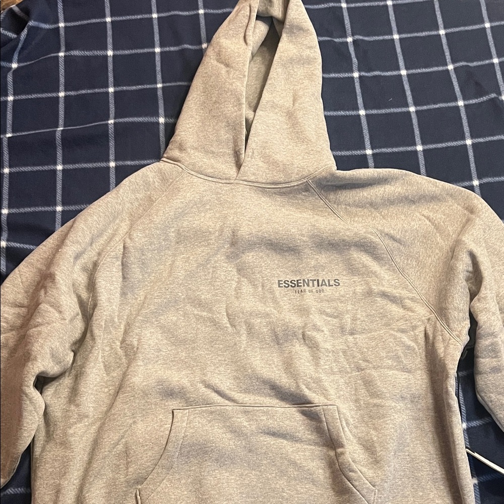 Essentials Dark Heather Oat Hoodie